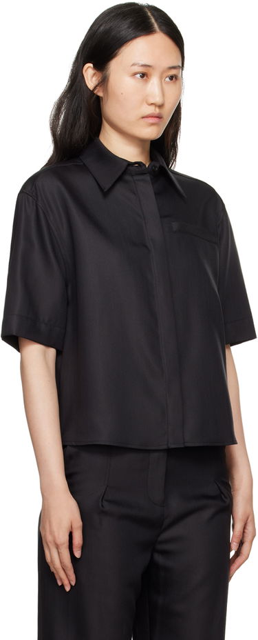 Skjorte Loulou de Saison Loulou de Saison Idana Short Sleeve Shirt Sort | IDANA, 1