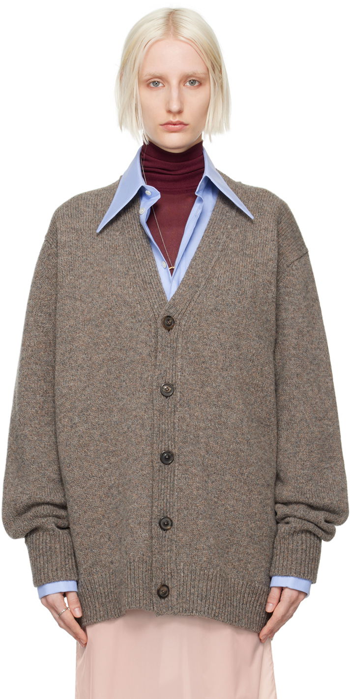 Sweater Maison Margiela Gray Shetland Cardigan Grå | S50HP0016 M13059, 0