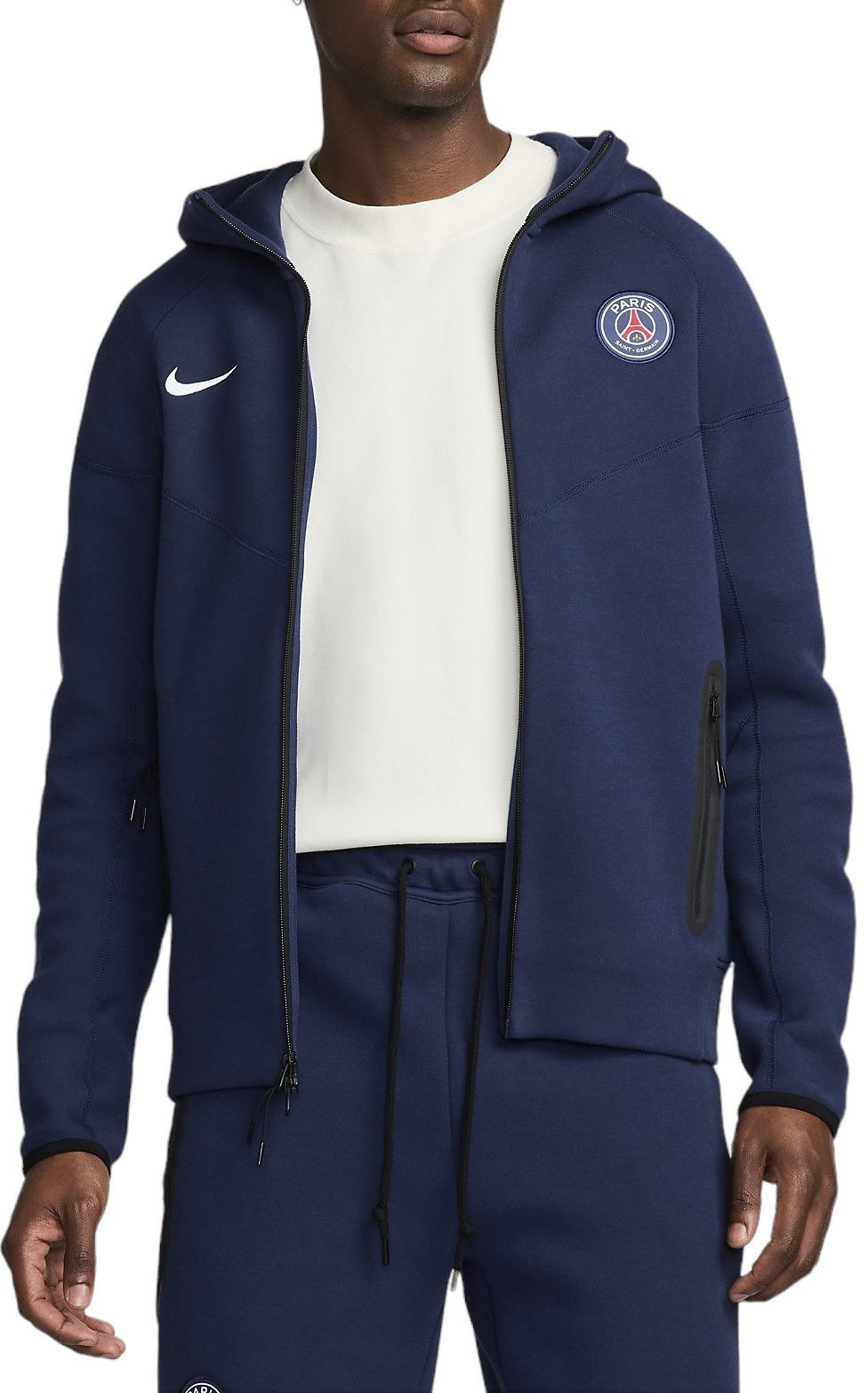 Sweatshirt Nike PSG MNK TCHFLC FZWR HDY ESN Mørkeblå | fz7224-410, 0