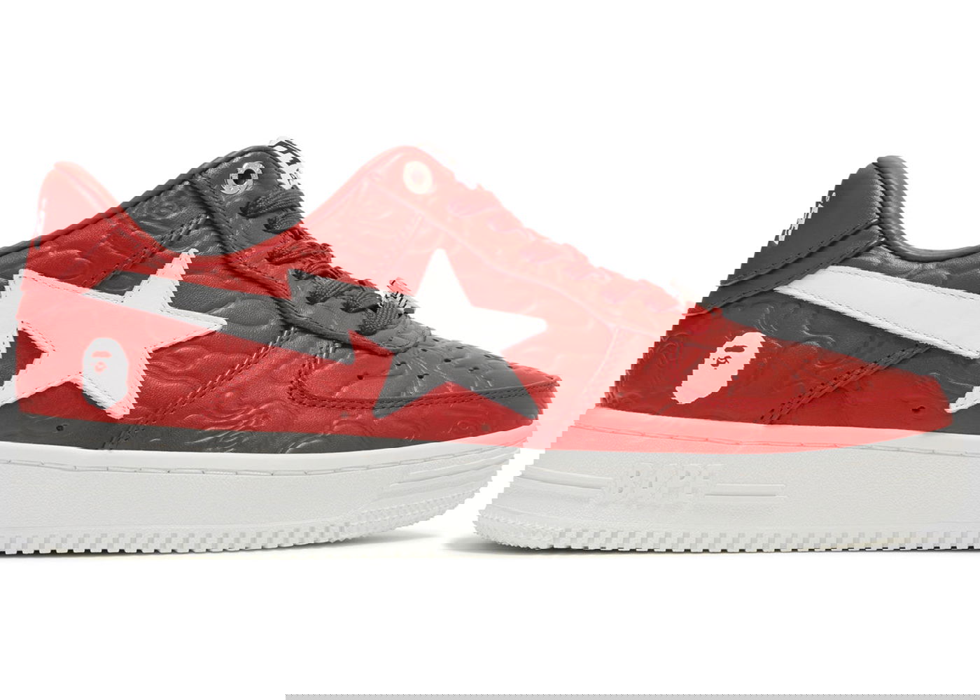Sneakers og sko BAPE A Bathing Ape Sta Low #3 "Line Camo Red" Rød | 001FWJ801052-RED/001FWJ802052-RED/1J80-191-052-RED, 0