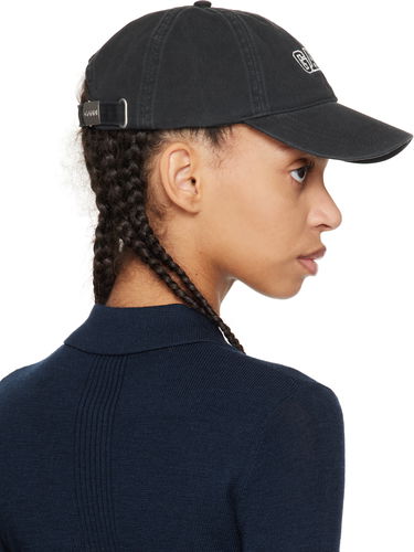 Kasket GANNI GANNI Embroidered Logo Baseball Cap Sort | A6300, 2