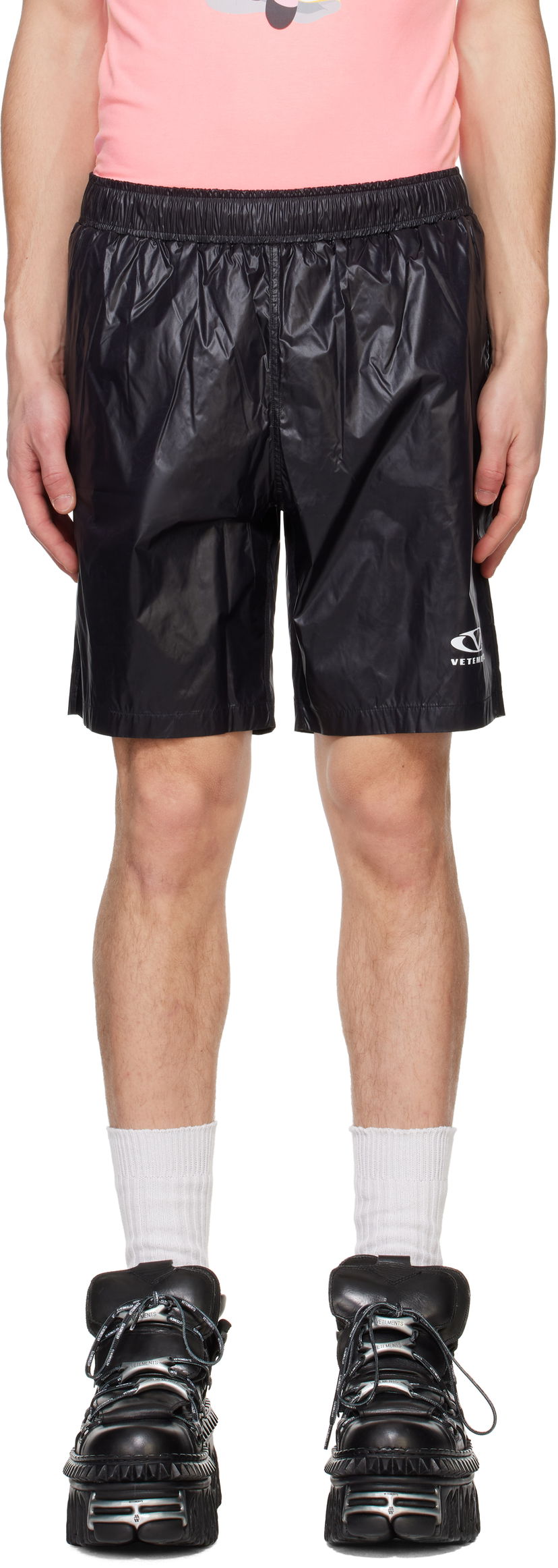 Shorts VETEMENTS Vetements Oval Logo Swim Shorts Sort | MA66SW100B
