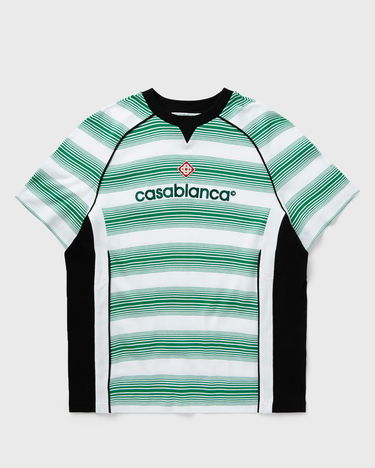 T-shirt Casablanca LOGO STRIPE PANELLED T-SHIRT Grøn | MS24-JTP-239-01, 0