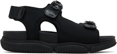 Sneakers og sko Cecilie Bahnsen Valeria Flower Embellished Platform Sandals Sort | 4.24FTW30013 VALERIA, 0