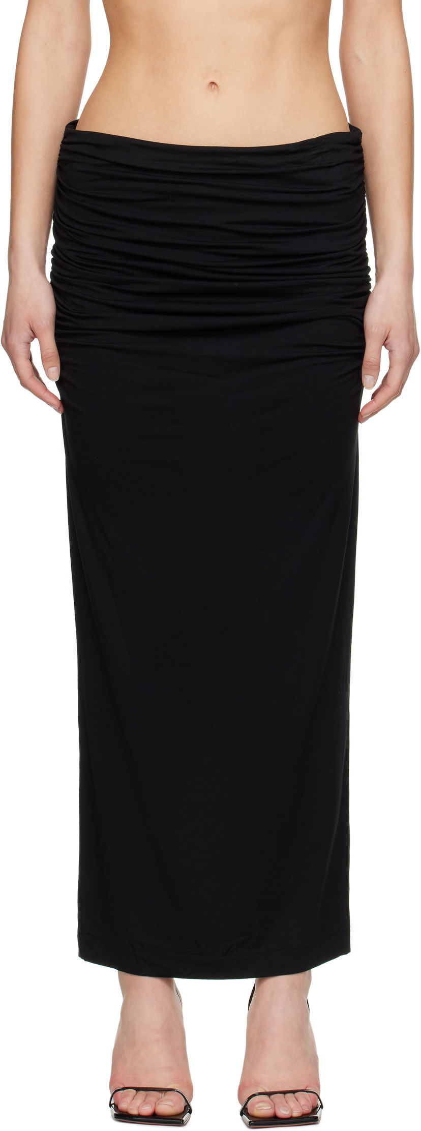 Nederdel Entire Studios Entire Studios Surge Maxi Skirt Sort | ESW-S25-7011-SO