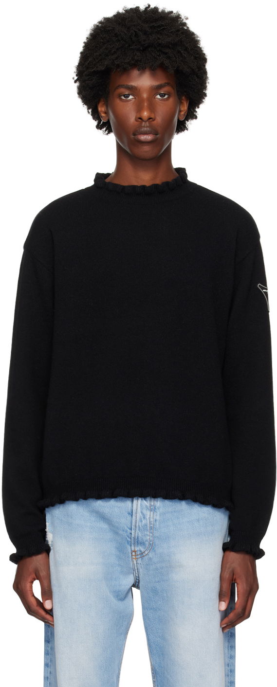 Sweater Andersson Bell Black Flower Rib Sweater Sort | atb1173m
