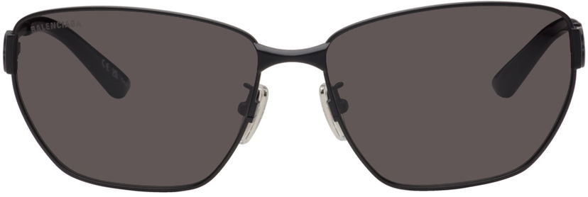 Solbriller Balenciaga Rectangular Sunglasses Sort | BB0337SK-001