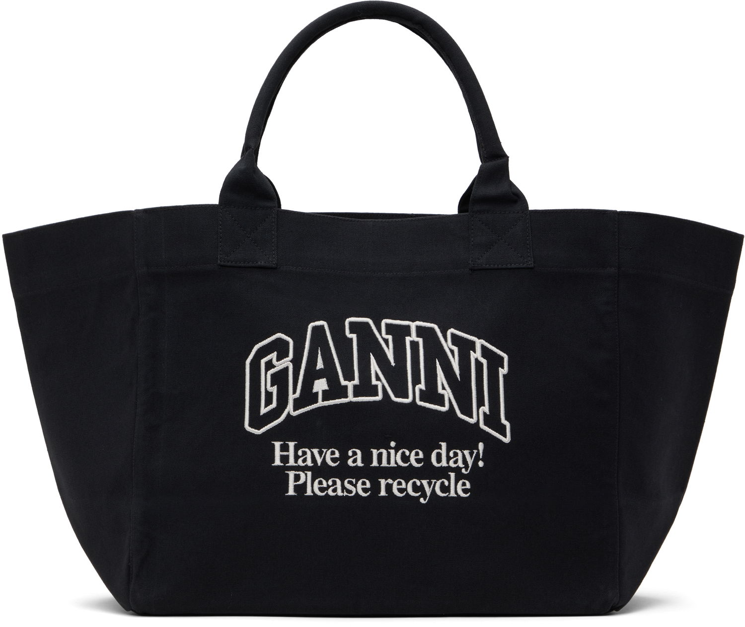 Mulepose GANNI GANNI Oversized Canvas Tote Bag Sort | A6680, 0