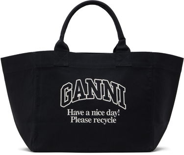 Mulepose GANNI GANNI Oversized Canvas Tote Bag Sort | A6680, 0