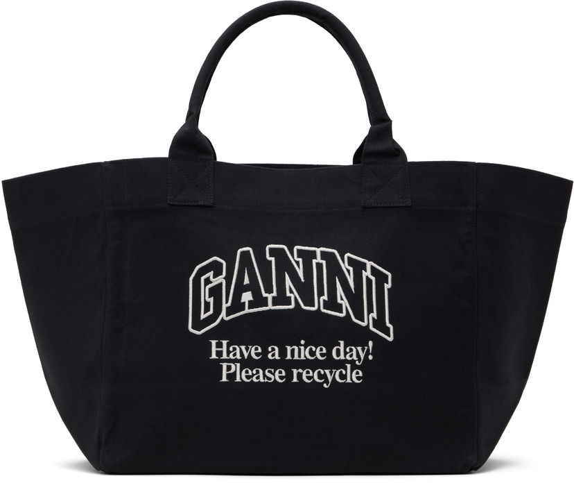 Mulepose GANNI GANNI Oversized Canvas Tote Bag Sort | A6680