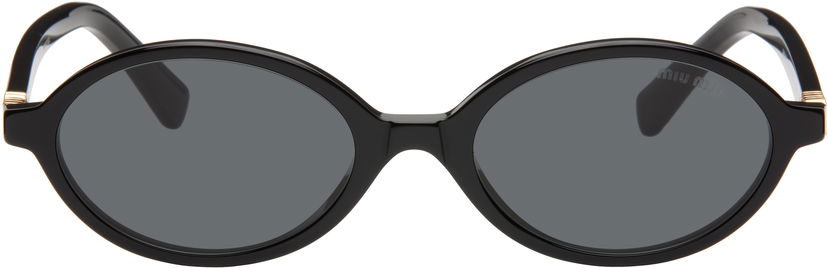 Solbriller Miu Miu Miu Miu Regard Round Sunglasses Sort | 0MU 04ZS 8056597989275