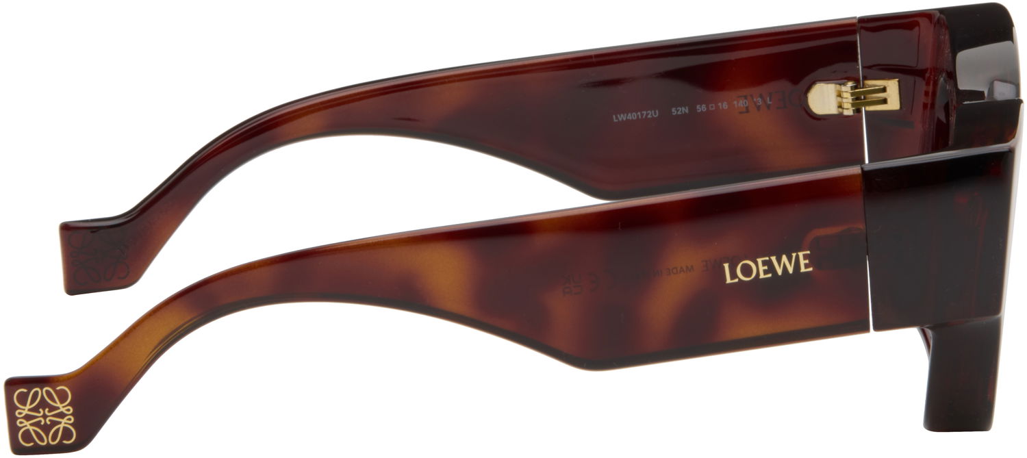 Solbriller Loewe Paula's Ibiza Goggle Rectangle Sunglasses Brun | LW40172UM5652N 840126861495, 1