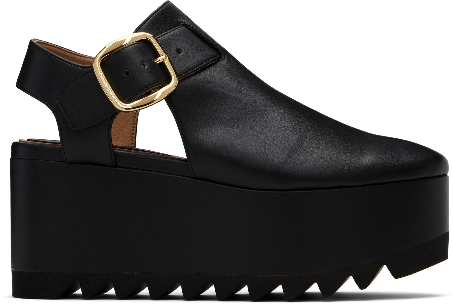 Sneakers og sko Stella McCartney Stella McCartney Elyse Closed-Toe T-Bar Platform Sandals Sort | 810555APADE0, 0
