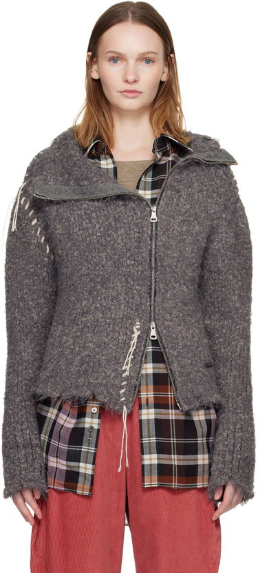 Jakke Andersson Bell Harlow Damaged Knit Jacket Grå | atb1388w, 0