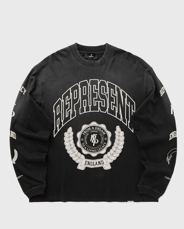 T-shirt Represent Clo Collegiate Arch Legacy Crest Long Sleeve T-Shirt Sort | MLM100371-04, 0