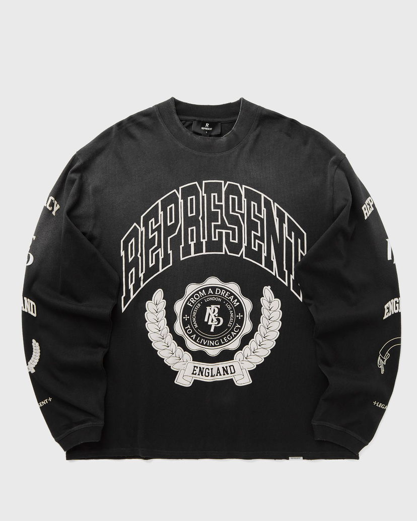 T-shirt Represent Clo Collegiate Arch Legacy Crest Long Sleeve T-Shirt Sort | MLM100371-04