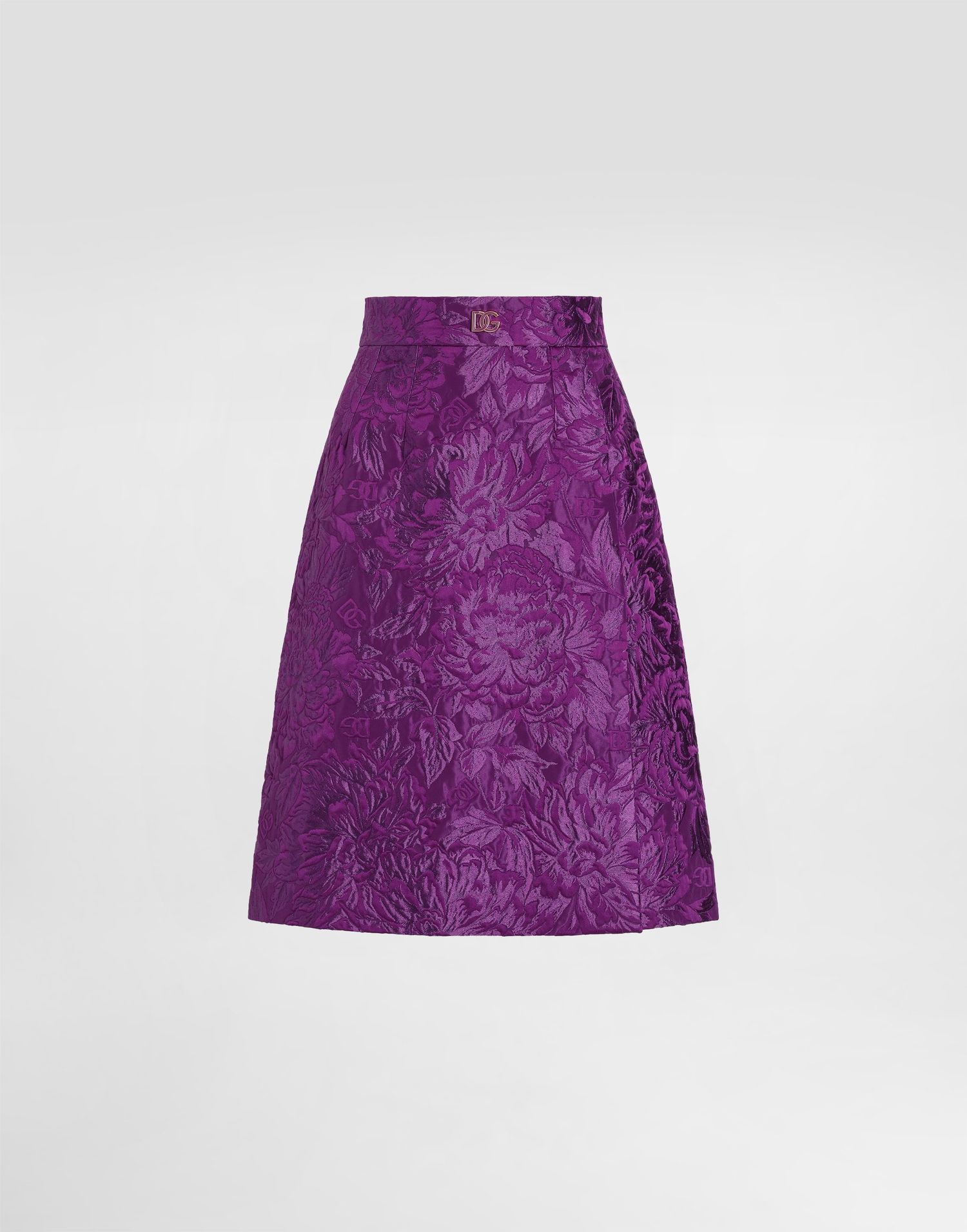 Nederdel Dolce & Gabbana Dolce & Gabbana Peony Brocade A-Line Skirt Lilla | F4C2ETHJMQOF0571, 0