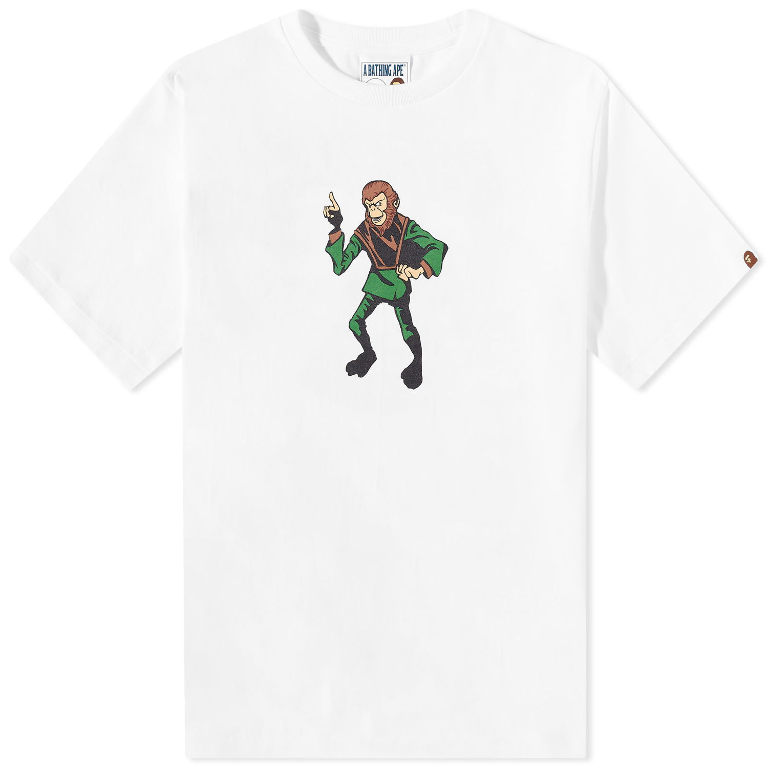 T-shirt BAPE Ape Tee White Hvid | 001TEJ301062M-WHT, 0