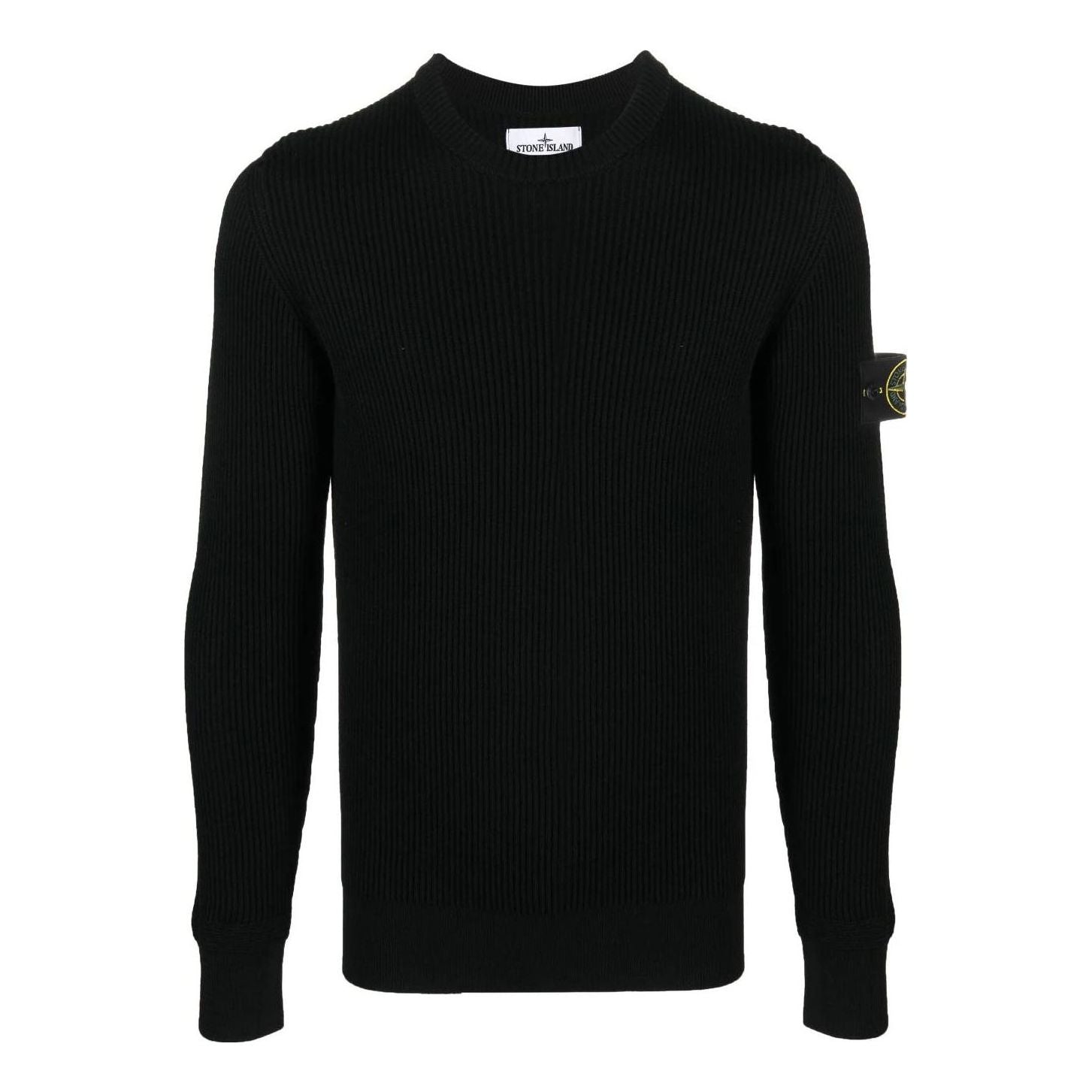 Sweater Stone Island Knitted Crewneck Sweater Sort | 7915553C2-A0029, 0