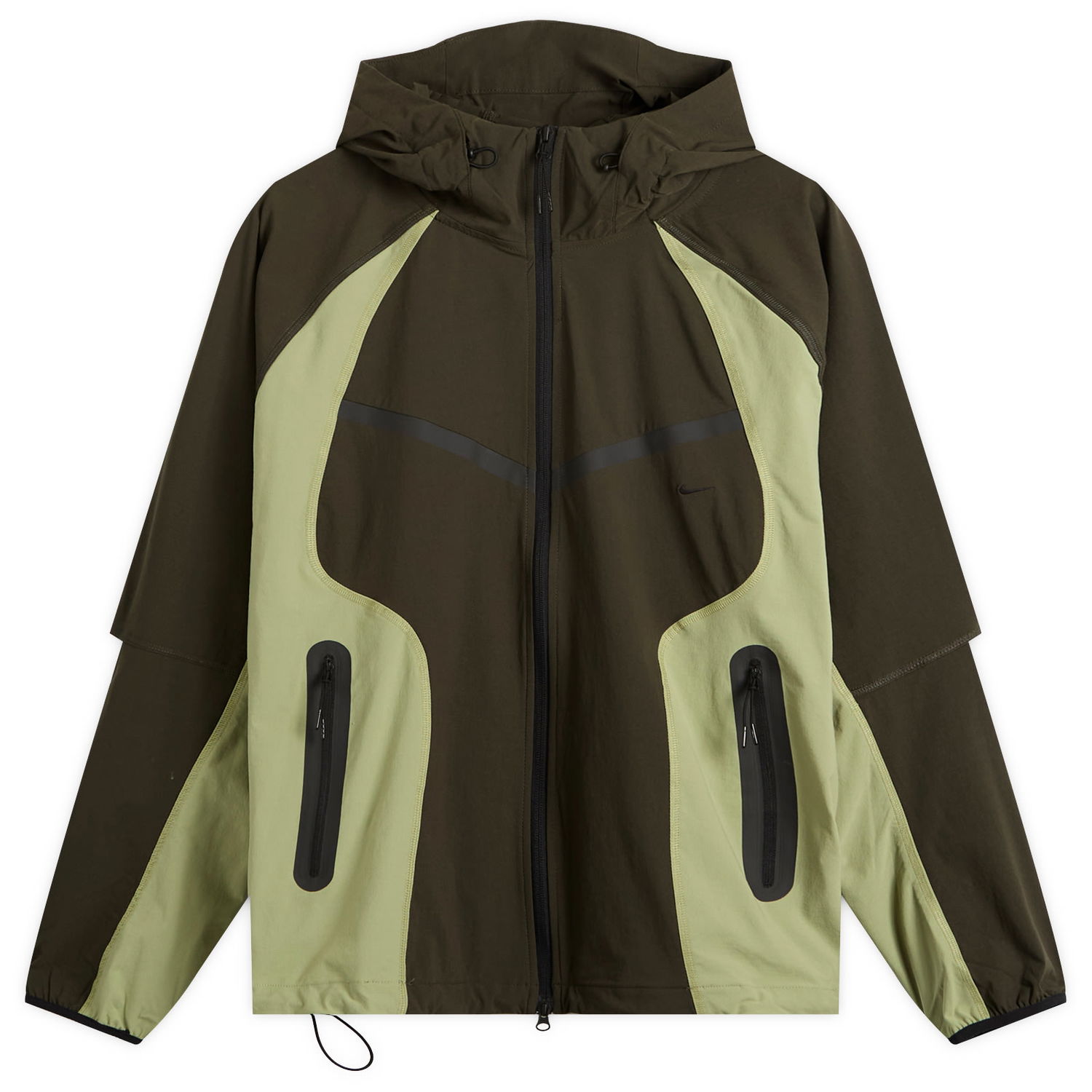Vindjakke Nike Tech Woven Full Zip Hooded Jacket Grøn | IH8461-355, 0