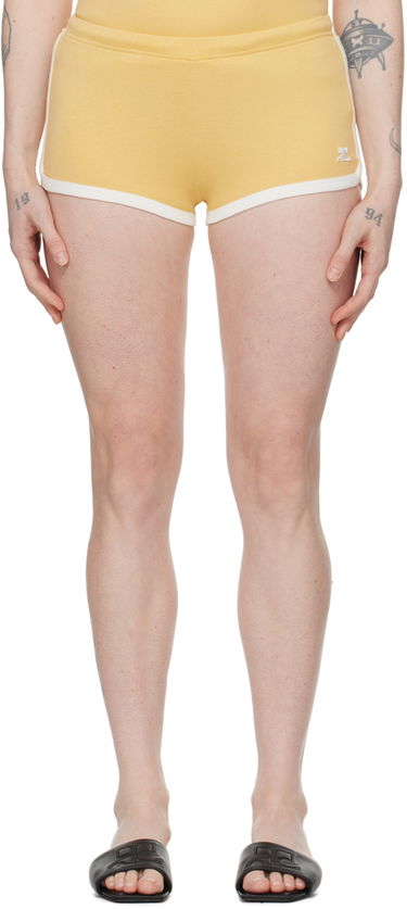 Shorts Courrèges Contrast Trim Casual Shorts Gul | 124JSH037JS0070, 0