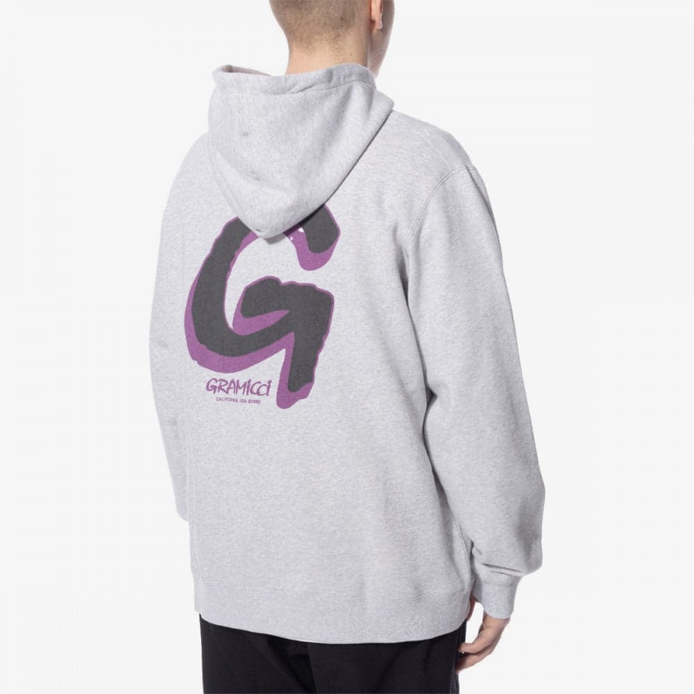 Sweatshirt GRAMICCI Big G-Logo Hooded Sweatshirt Grå | G2FU-J073 Ash Heather, 1