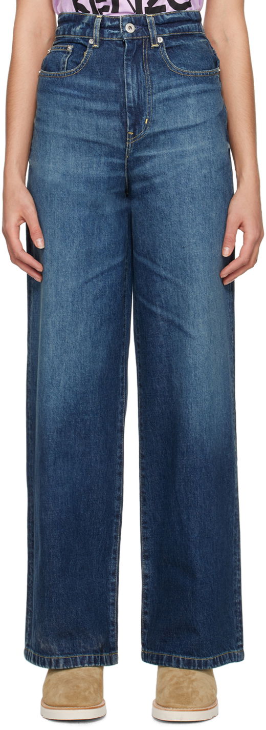 Jeans KENZO Paris Faded Mørkeblå | FD52DP2126B2, 0