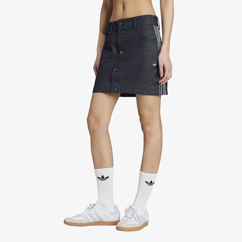 Nederdel adidas Originals Denim Skirt Blå | JJ3147