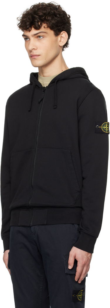 Sweatshirt Stone Island Diagonal Fleece Old Effect Hoodie Sort | K1S156100042S0051, 3
