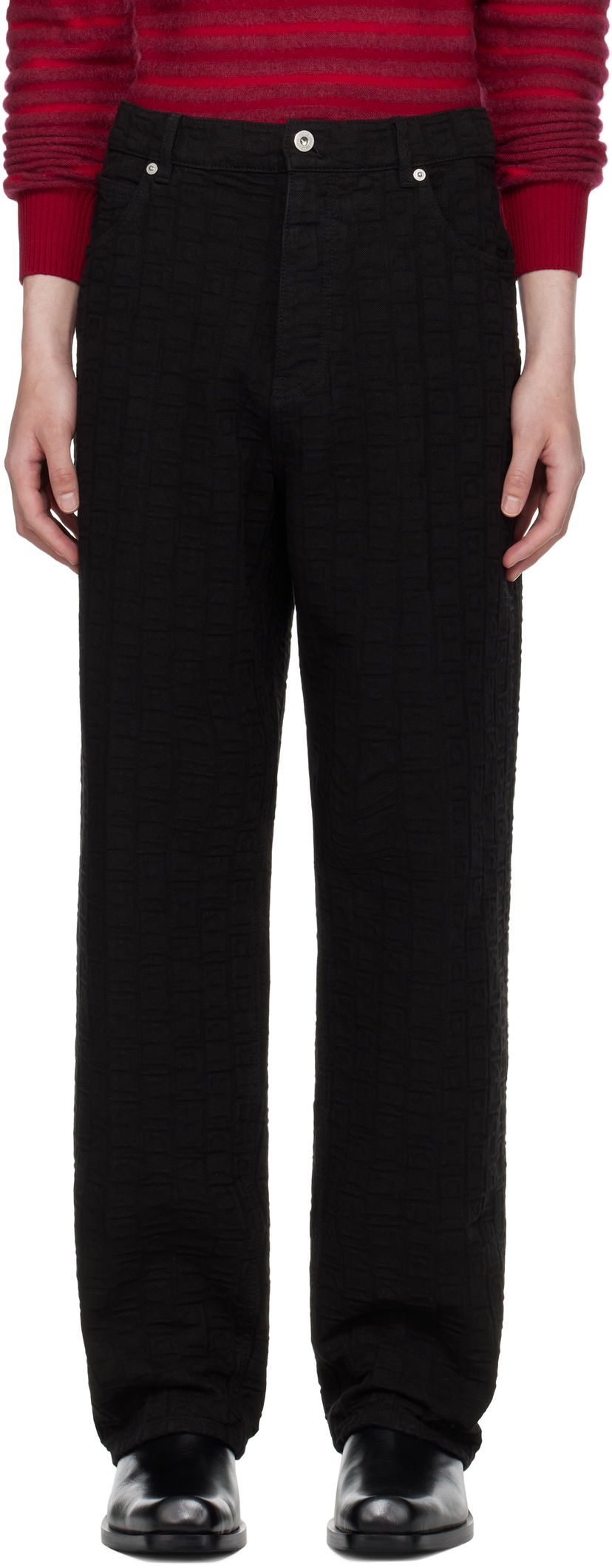 Bukser FERRAGAMO Ferragamo Monogram Five-Pocket Pants Sort | 782902