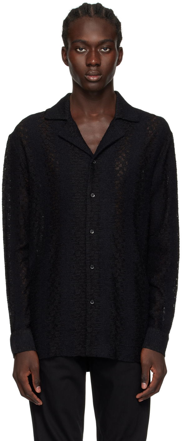Skjorte Won Hundred Enzo Shirt Sort | 2737-14223