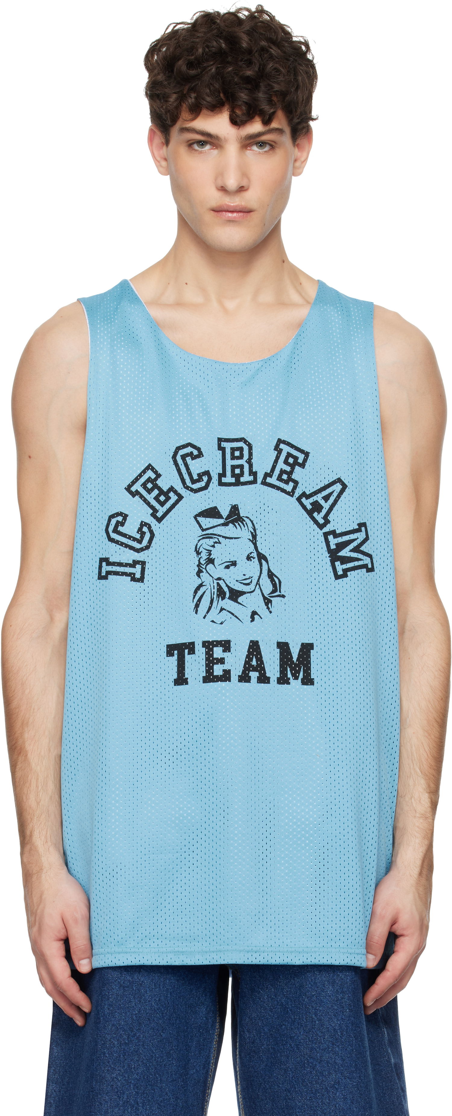 Tanktop BBC IceCream ICECREAM 'Team' Reversible Mesh Tank Top Blå | IC24467, 0