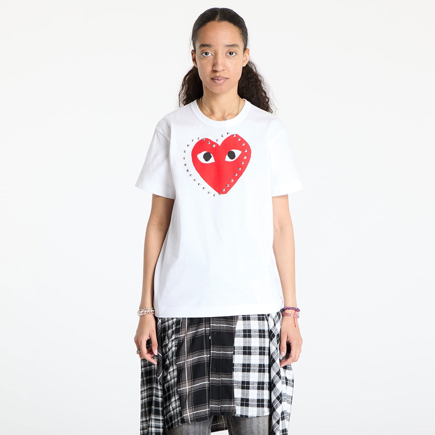 T-shirt Comme des Garçons Comme des Garçons PLAY Print T-Shirt Hvid | AX-T803 WHITE, 1