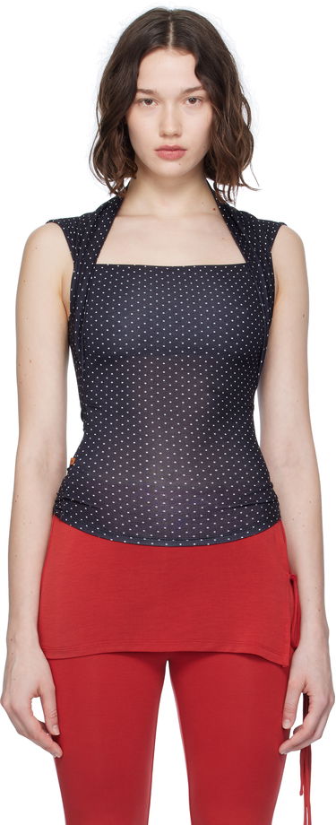Tanktop Miaou Miaou Lara Polka Dot Square Neck Top Sort | 7190TJBBWP, 0