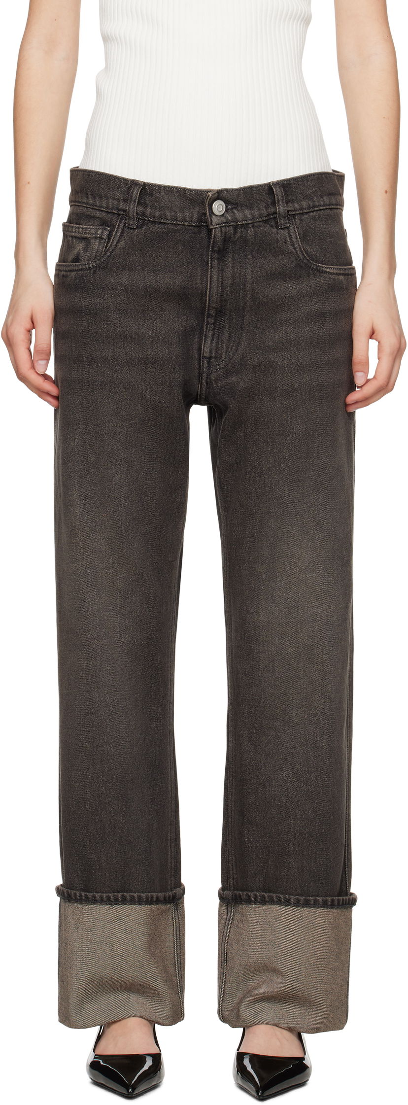 Jeans Coperni Coperni Boyfriend Jeans Grå | COPP122F2036