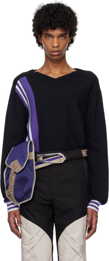 Sweater KIKO KOSTADINOV Kiko Kostadinov Ostro V-Neck Sweater Sort | KKSS25KN02-109, 0