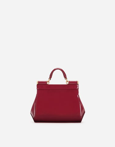 Håndtaske Dolce & Gabbana Dolce & Gabbana Mini Sicily Leather Handbag Rød | BB7504A147180343, 2