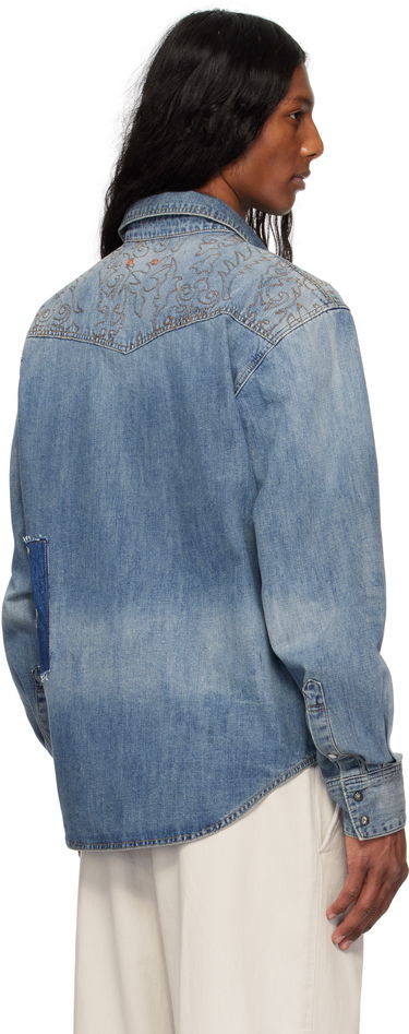 Jakke Andersson Bell Andersson Bell Embroidered Patchwork Denim Jacket Blå | atb1273m, 2