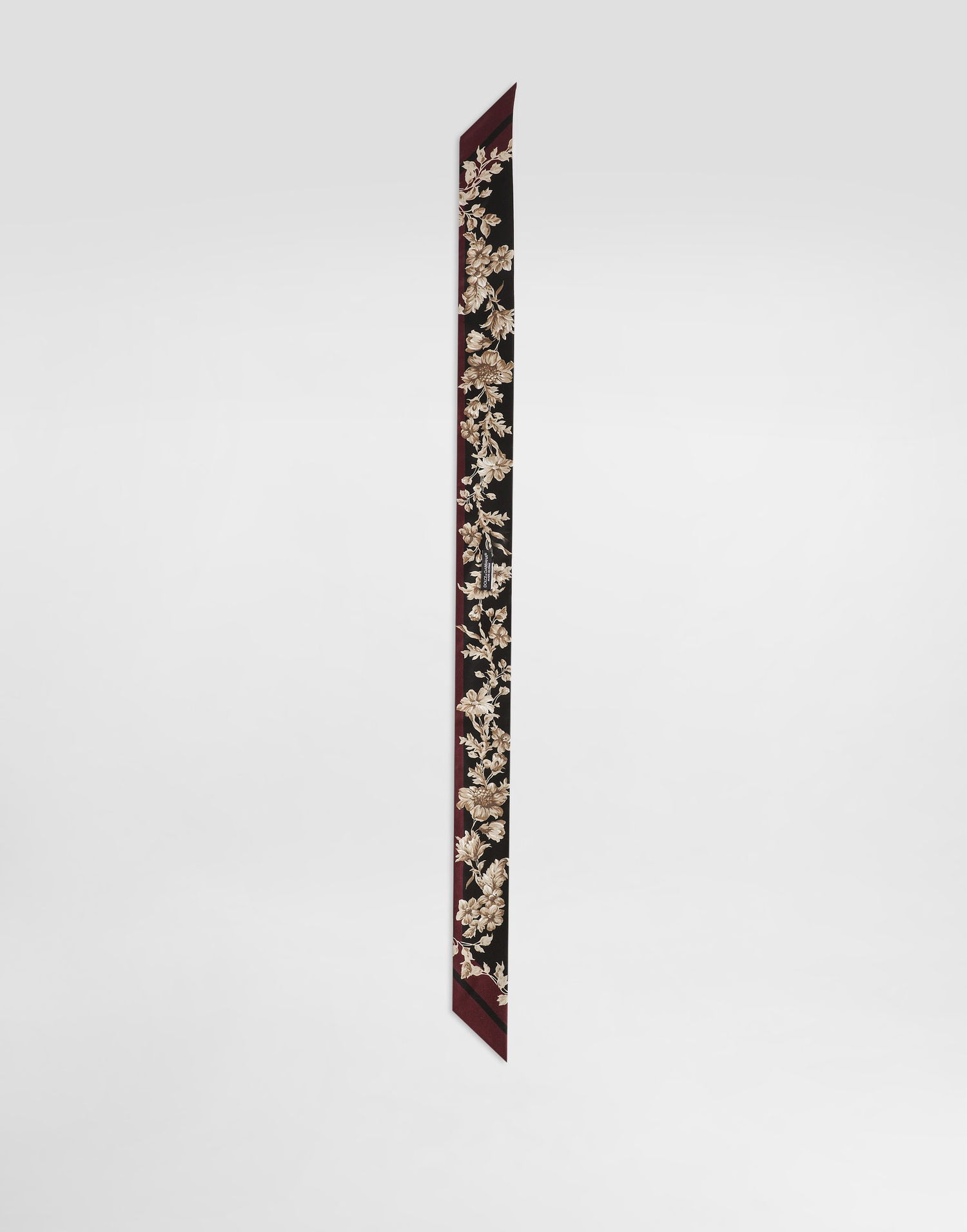 Tørklæde Dolce & Gabbana Dolce & Gabbana Floral Print Silk Twill Bandeau Bourgogne | FS215AGDC9DHH4OX, 1
