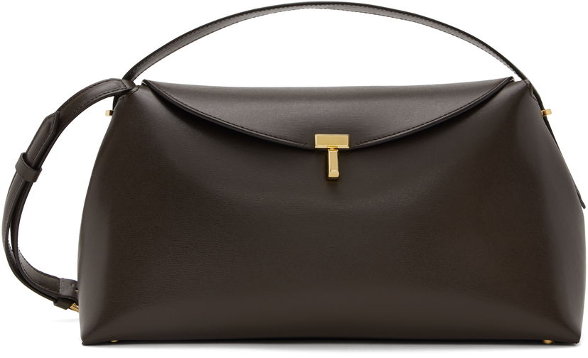 Håndtaske TOTEME Toteme T-Lock Top Handle Bag Brun | 244-WAL956-LE0025