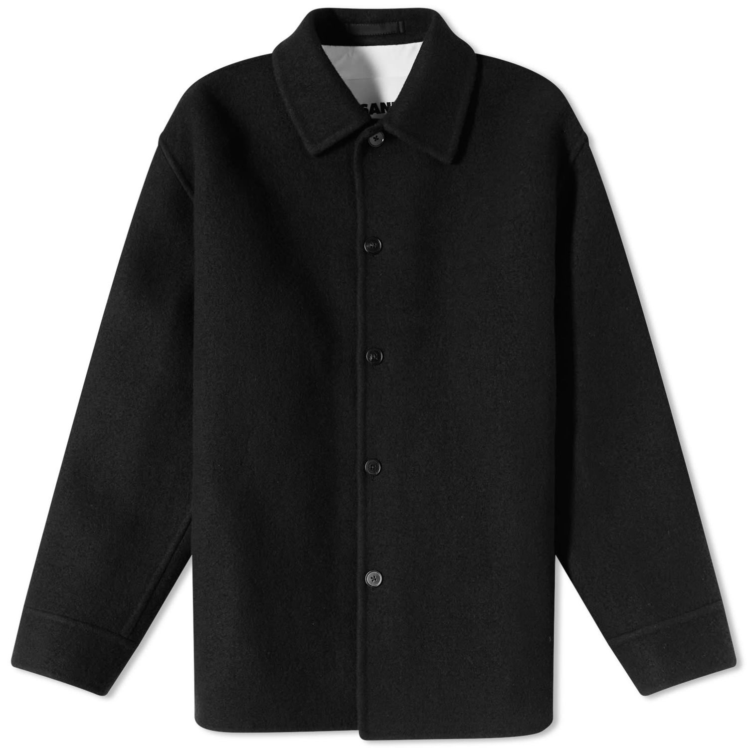 Frakker Jil Sander Jil Sander Wool Overshirt Sort | J23BN0006-J40020-001, 0