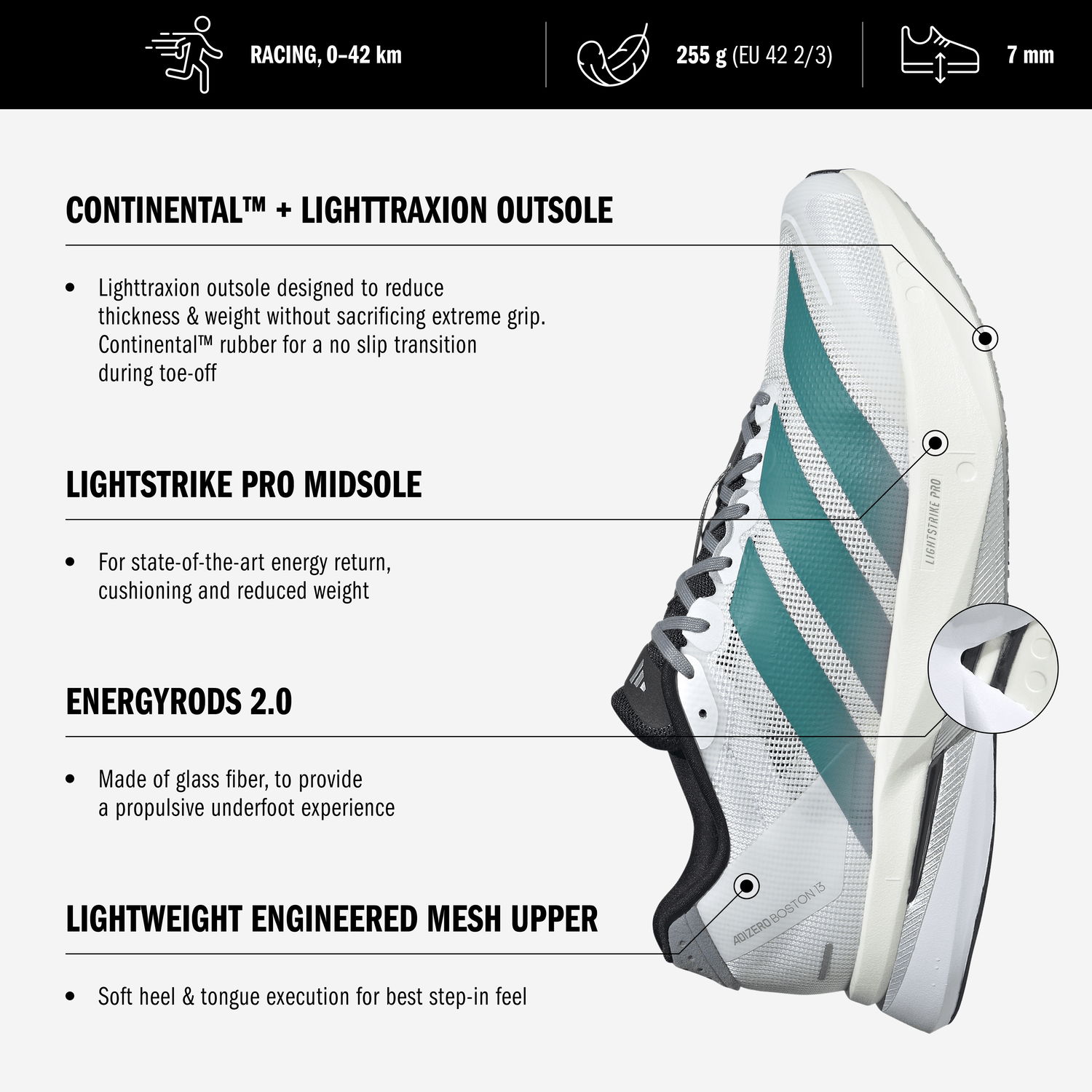 Sneakers og sko adidas Performance Adizero Boston 13 Lilla | js4943, 1