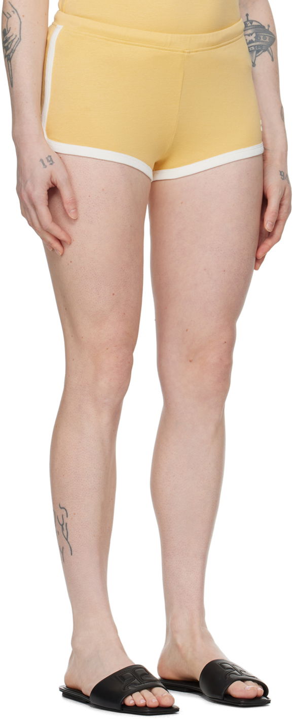 Shorts Courrèges Contrast Trim Casual Shorts Gul | 124JSH037JS0070, 1