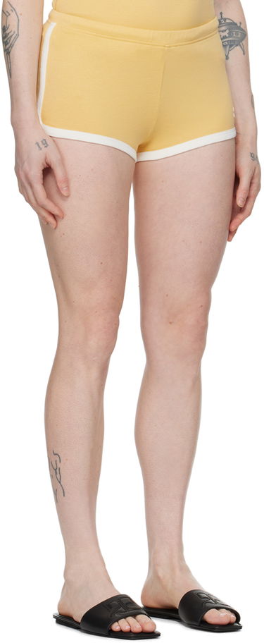 Shorts Courrèges Contrast Trim Casual Shorts Gul | 124JSH037JS0070, 1
