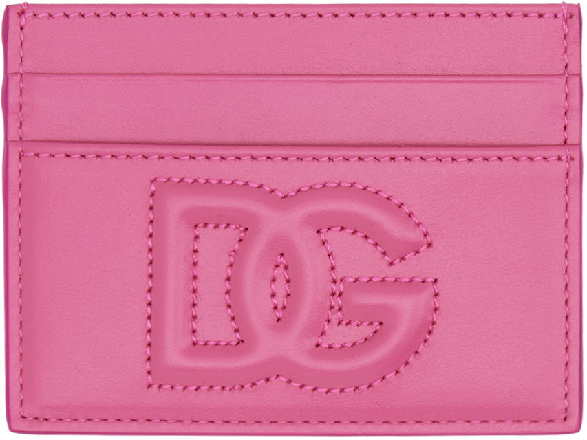 Tegnebog Dolce & Gabbana Pink Embossed Card Holder Lyserød | BI0330AG081, 0
