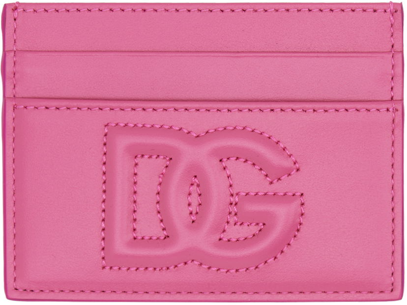 Tegnebog Dolce & Gabbana Pink Embossed Card Holder Lyserød | BI0330AG081