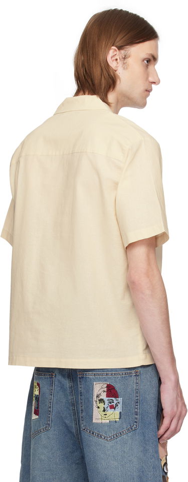 Skjorte KidSuper KidSuper Painted Circus Girl Camp Shirt Beige | SS25-SST-03, 2