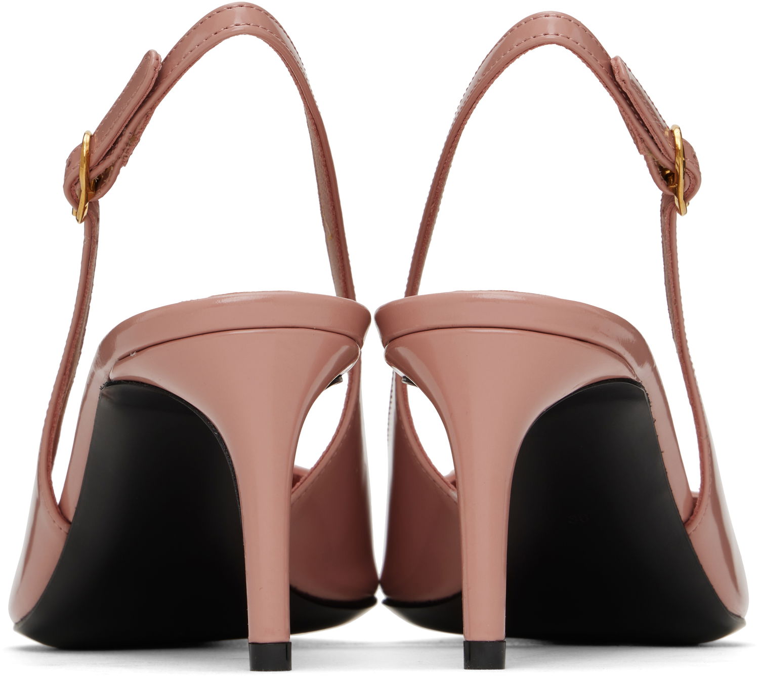 Sneakers og sko Dolce & Gabbana Dolce&Gabbana Polished Calfskin Slingback Heels Lyserød | CG0894 A1037, 1