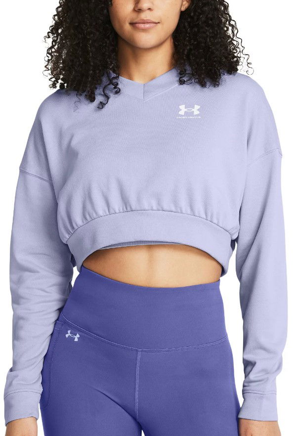 Sweatshirt Under Armour Rival Terry OS Crop Crw-PPL Lilla | 1382738-539