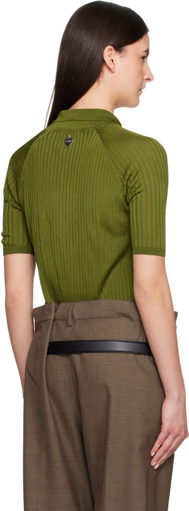 Polo skjorte Acne Studios Acne Studios Silk Knit Polo Grøn | A60581-, 2
